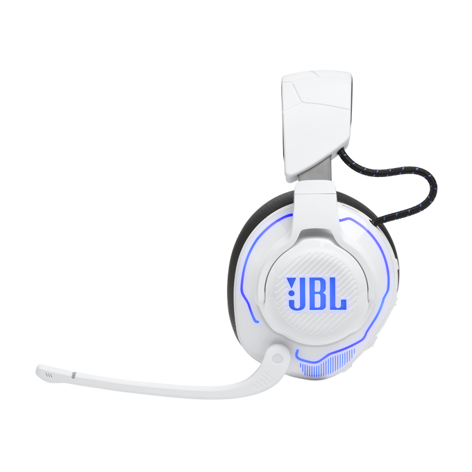 JBL Quantum 910P Console Wireless - White - Wireless over-ear console gaming headset with head tracking-enhanced, Active Noise Cancelling and Bluetooth - Left image number null